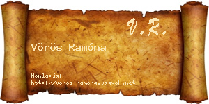 Vörös Ramóna névjegykártya