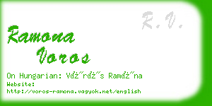 ramona voros business card